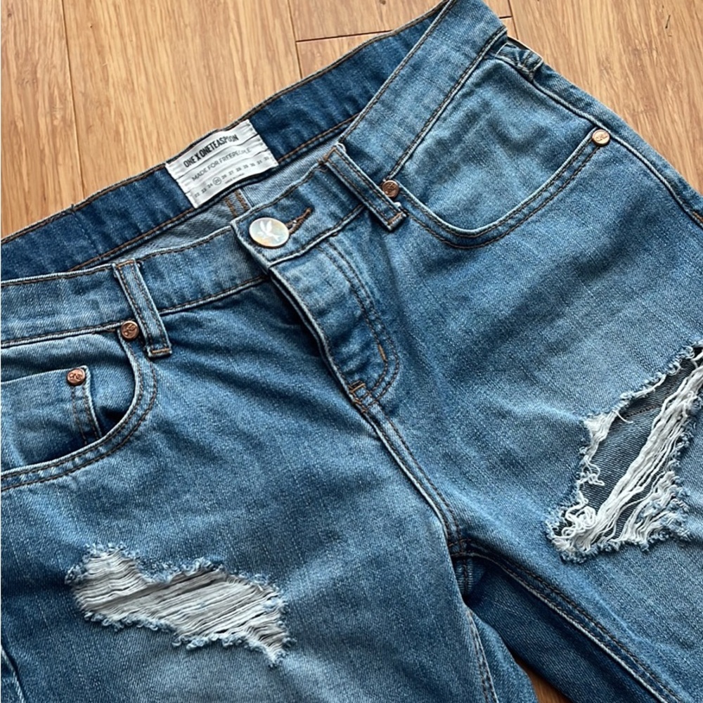 One Teaspoon Womens Awesome Baggies Distressed Jeans